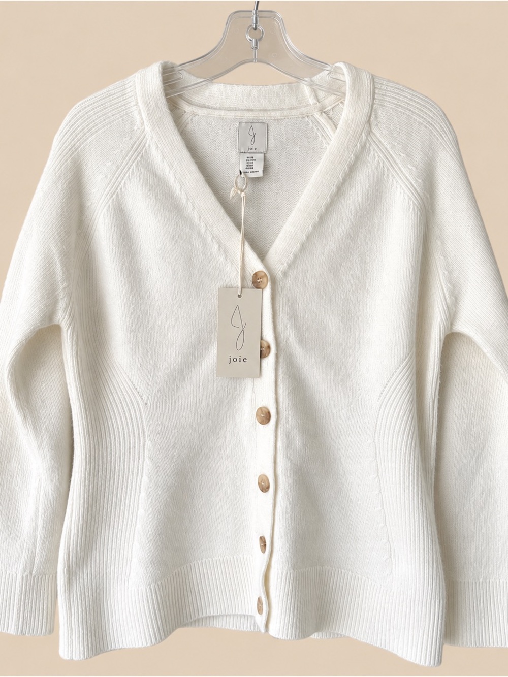 Preppy Collegiate Joie Ivory Cardigan NWT M